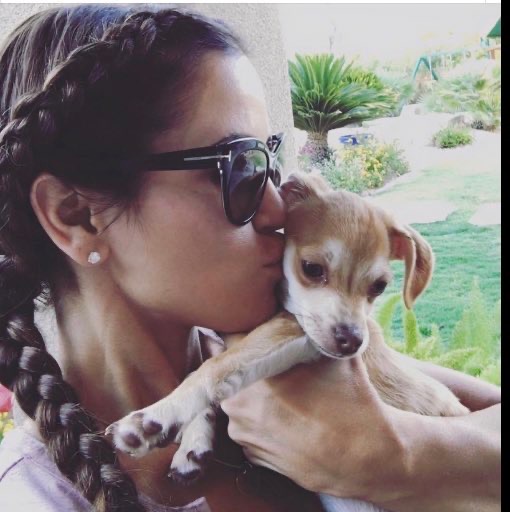 Jen Archuleta with a rescue puppy